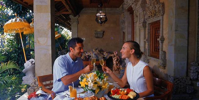 Breakfast in villa