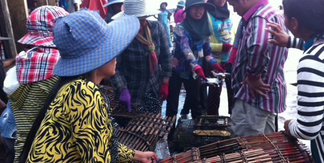 Crab market in Kep
