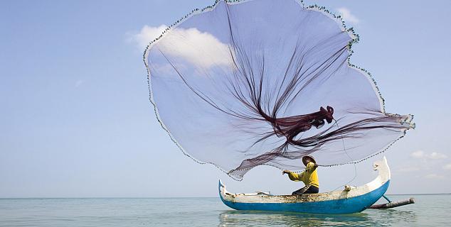 Fisherman on Jimbaran Bay