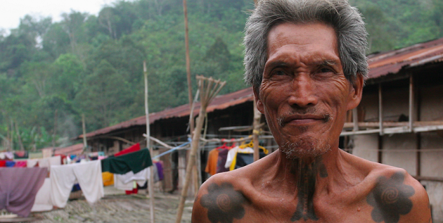 Iban Man at Longhouse