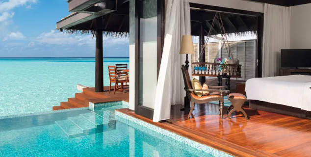 Sheraton Maldives Full Moon коттедж с бассейном