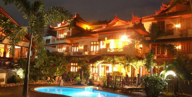 Pool at night