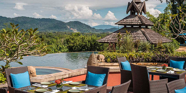 Poolside dining