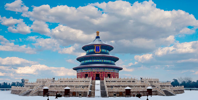 Temple of Heaven in snow