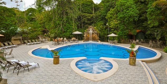 The outdoor pool