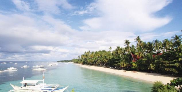 View over beach